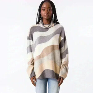 Kerisma wave print Donovan Sweater mock turtleneck S/M